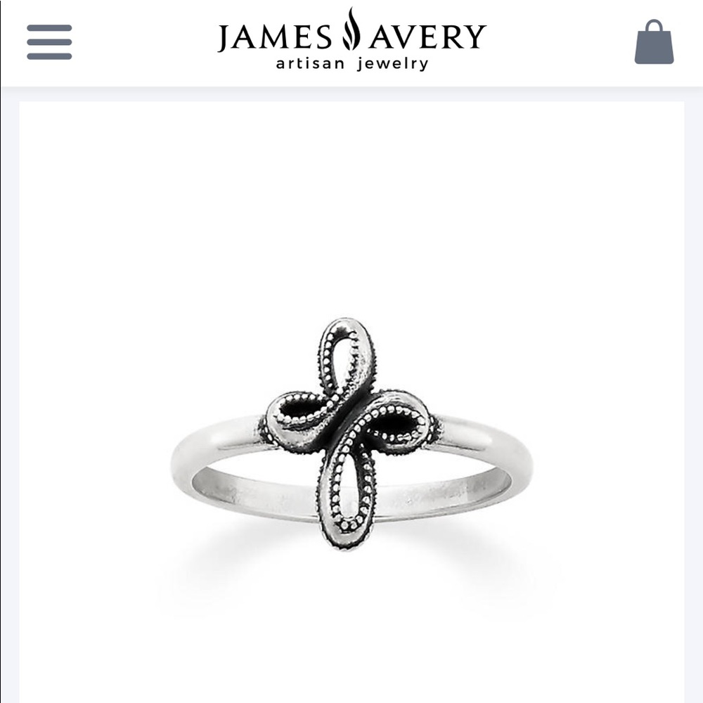 James Avery petite eternal cross ring